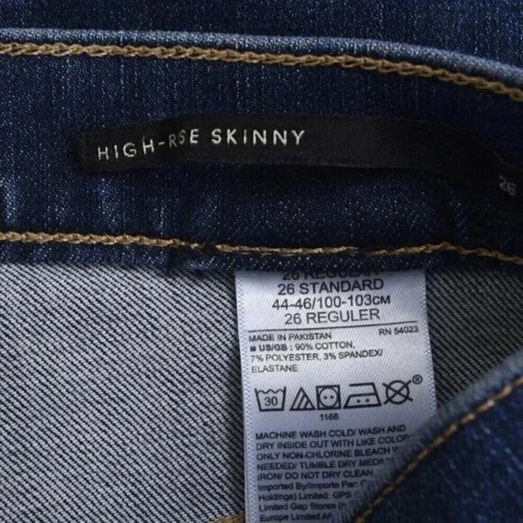 Banana Republic Premium High Rise Skinny Button Front Jeans Dark Wash Size 26 - Picture 6 of 12